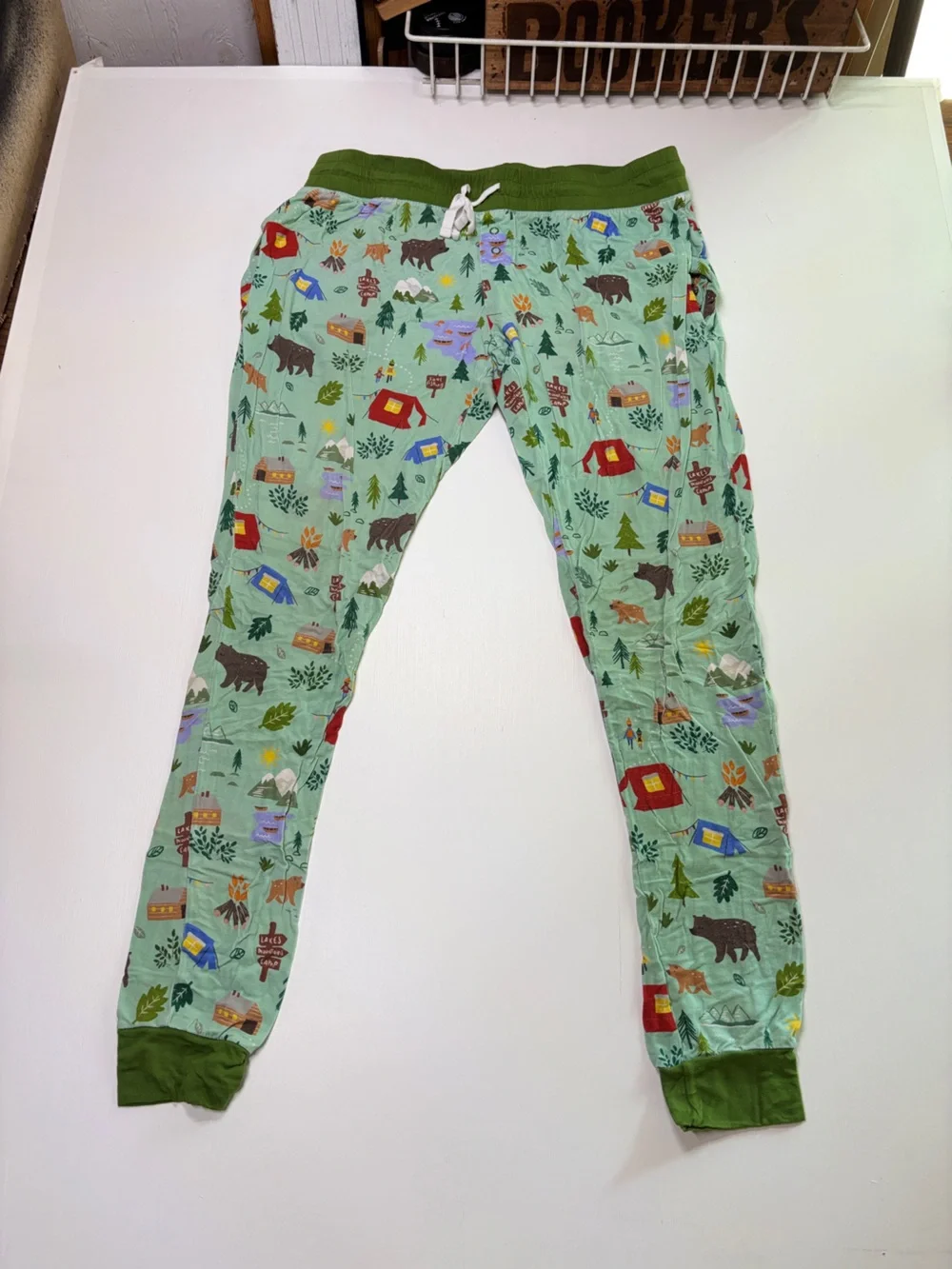 Little Sleepies Bamboo Pajama Pants Small Camping Bear Cabin Outdoors